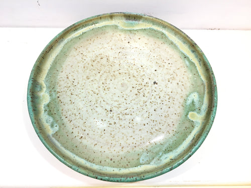 Round Platter - speckled green