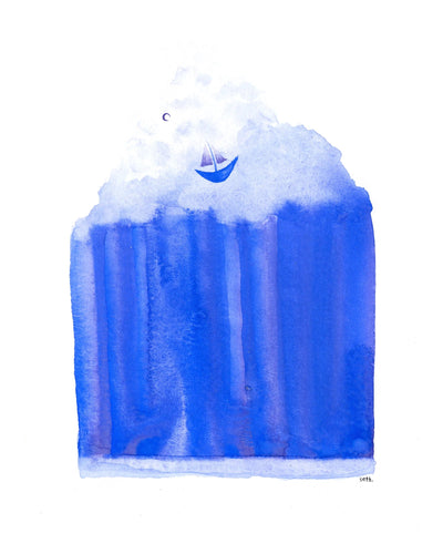 New Worlds Print - Blue light
