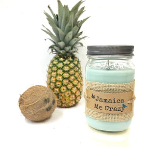 Burlap Candle - Jamaica Me Crazy