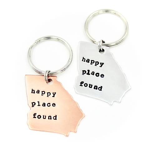 Georgia Keychain - happy place found