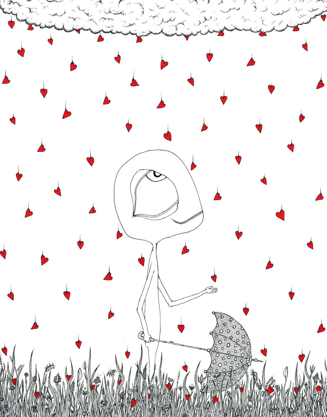 Creatures of the Heart Black Framed Print - Let It Pour