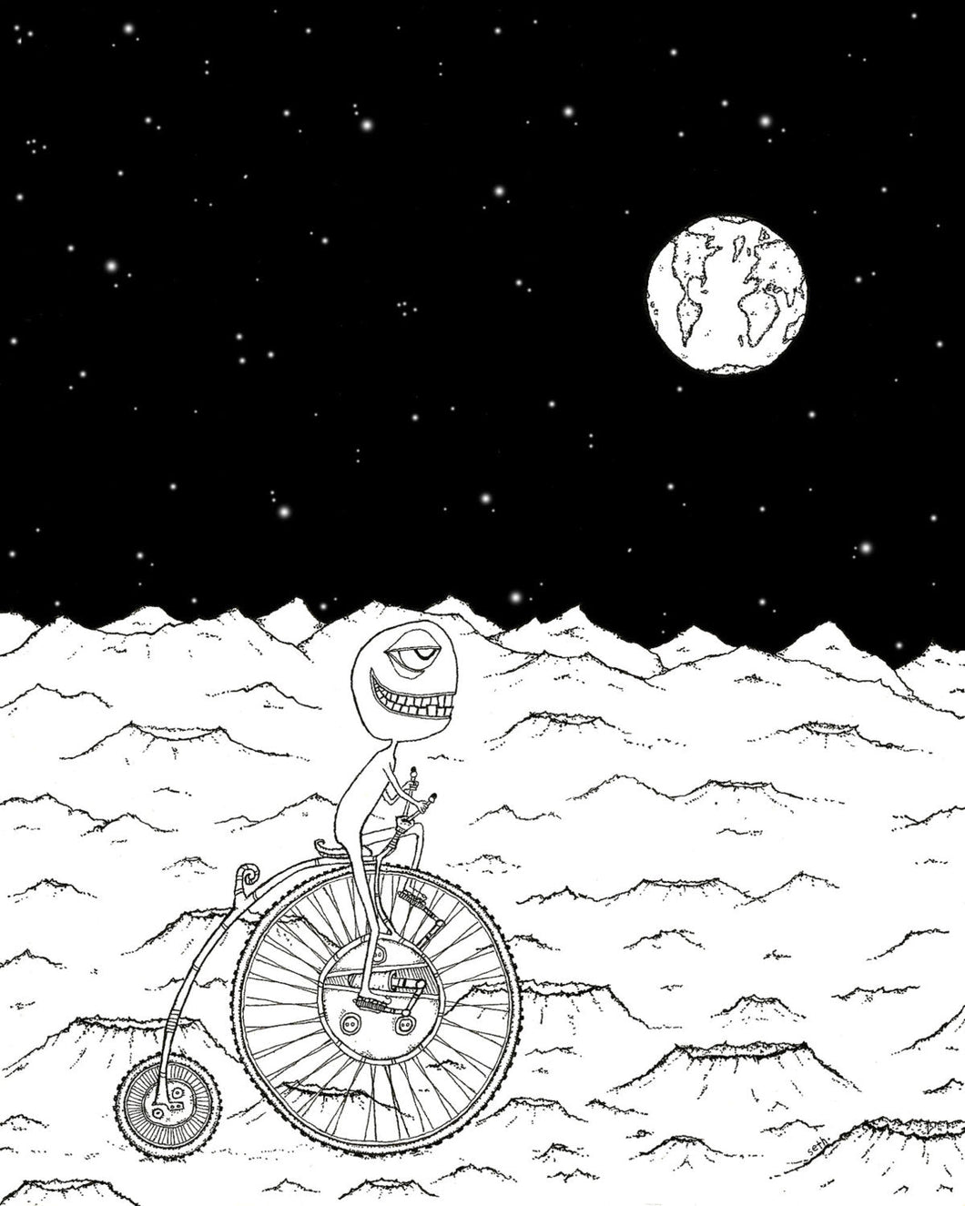 Someworld print - Moon Rocks