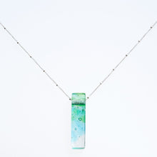 Mosaic Stiletto Sterling Silver Necklace