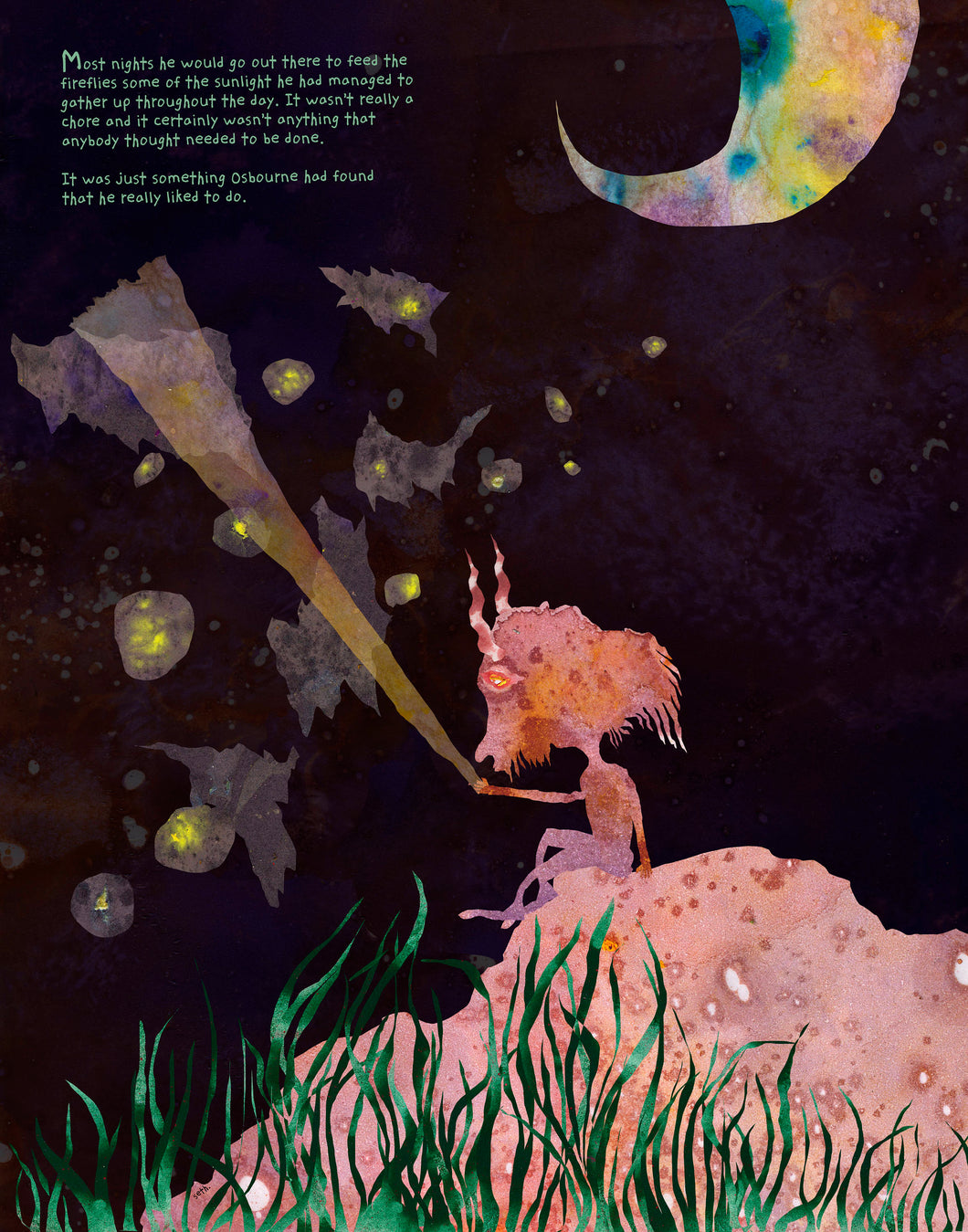 Small Tales print - Osbourne and The Fireflies