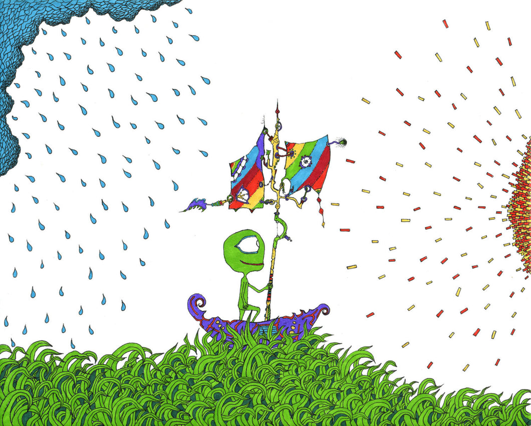 Someworld print - Sailing out of the Storm