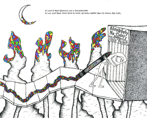 Someworld print - Seymour and his Crayon