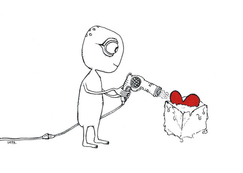 Creatures of the Heart in Black Frame Print - Slowly Thawing