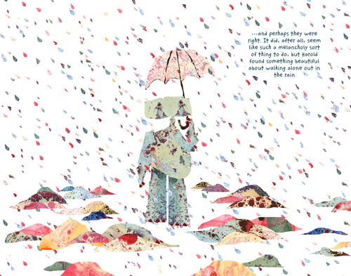 Small Tales print - Walking Alone in the Rain