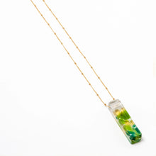 Mosaic Stilletto Gold Necklace