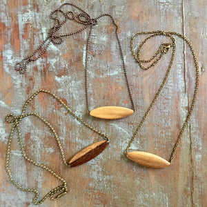 Wood Diffuser Necklace - Oblong
